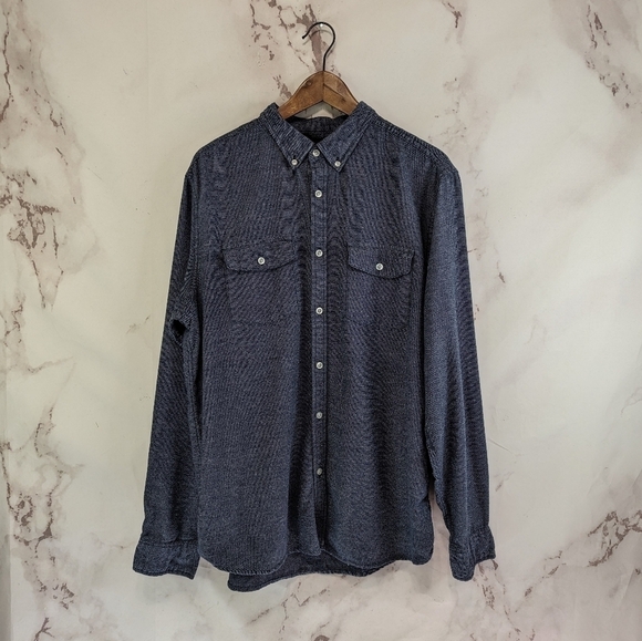 Stoic Shirt Mens XL Blue Button Down Long Sleeve Lightweight Chambray - Picture 1 of 11